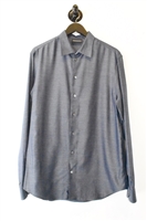 Navy Melange Emporio Armani Button Shirt, size L