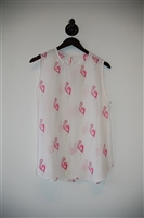 White & Pink Equipment Sleeveless, size L