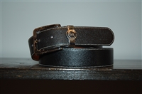 Black Leather Giorgio Armani Belt, size XL