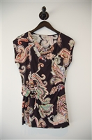 Paisley Etro Cap-Sleeve, size 8