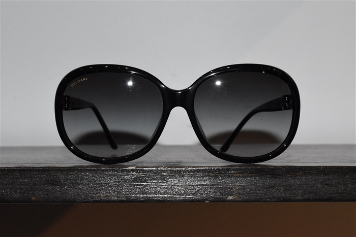 Shiny Black Bulgari Sunglasses, size O/S