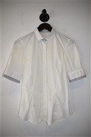 Soft White Brunello Cucinelli Short-Sleeved Shirt, size S