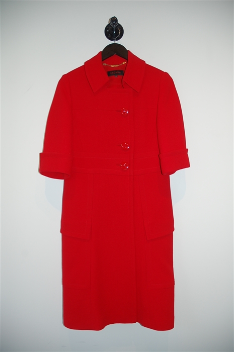 Bright Red Escada Coat, size M