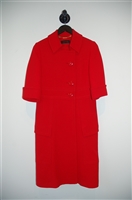 Bright Red Escada Coat, size M