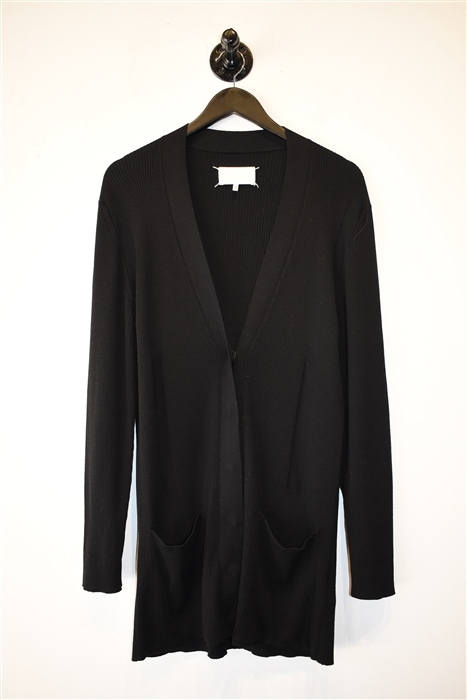 Basic Black Maison Margiela Long Cardigan, size S
