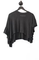 Charcoal Iro Cropped Top, size S