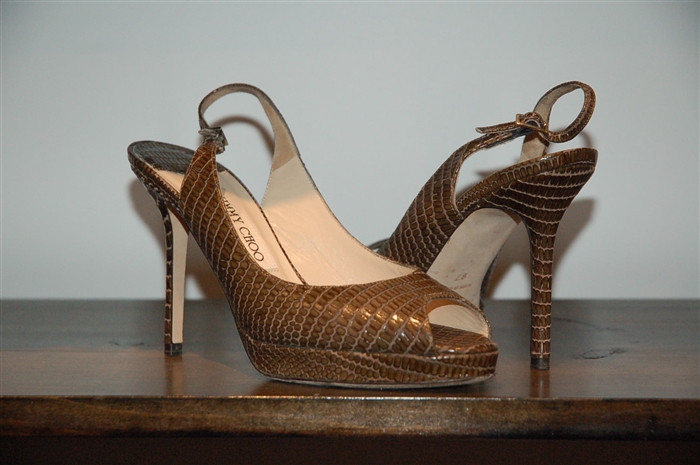 Coffee Jimmy Choo Peep-Toe, size 7