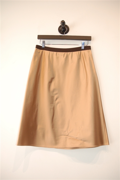 Light Bronze Miu Miu A-Line Skirt, size 6