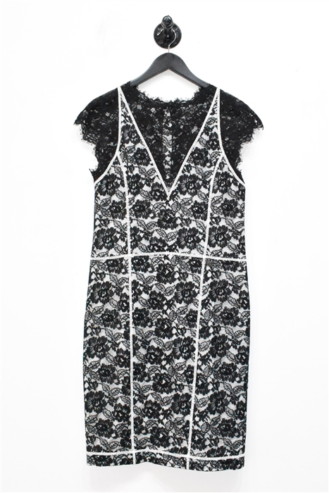 Black Lace Chanel Sheath Dress, size 8