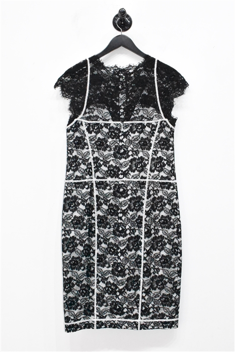 Black Lace Chanel Sheath Dress, size 8