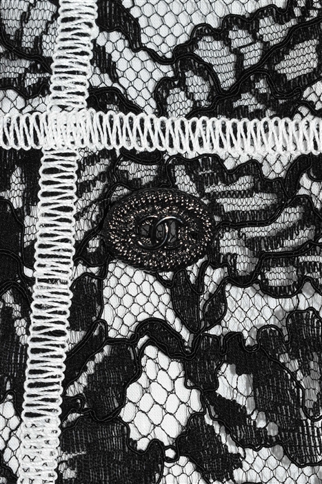 Black Lace Chanel Sheath Dress, size 8