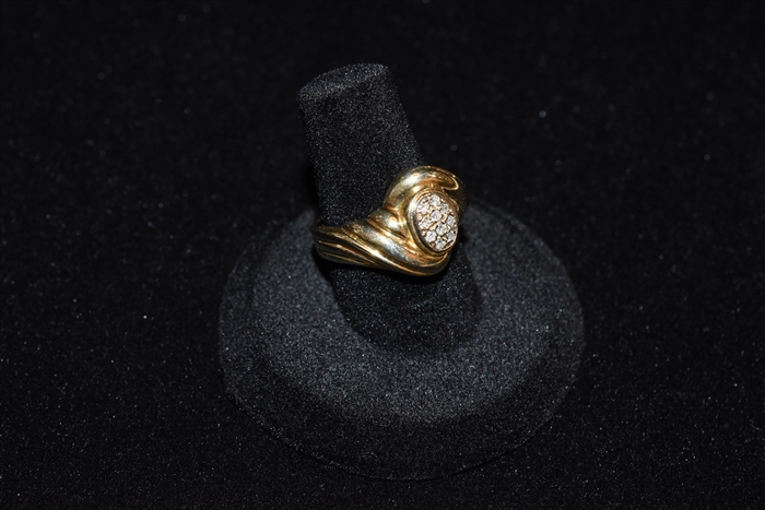14K Gold No Label Ring, size O/S