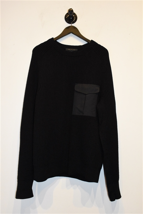 Basic Black Rag & Bone Pullover, size XL