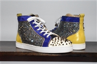 Colour Blocked Christian Louboutin High-Top Sneakers, size 11.5