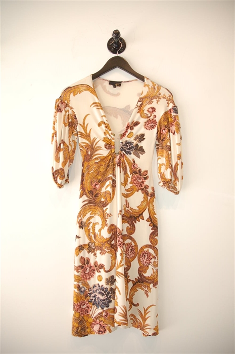 Floral Just Cavalli A-Line Dress, size 4