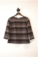 Gray Stripe Max Mara Pullover, size S