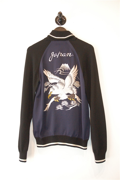 Blue & Black Junya Watanabe Zippered Sweater, size M