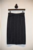 Black Stripe ATM Anthony Thomas Melillo Pencil Skirt, size XS