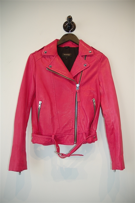 Hot Pink Mackage Leather Jacket, size S
