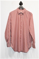 Red Stripe Alessandro Gherardi Button Shirt, size XL