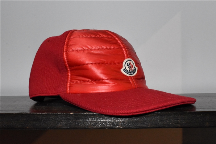 Deep Red Moncler Cap, size O/S