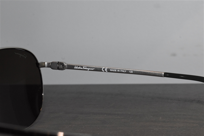 Silver Salvatore Ferragamo Sunglasses, size O/S