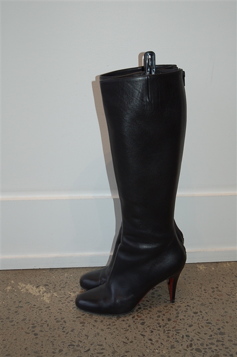 Black Leather Christian Louboutin Boots, size 9