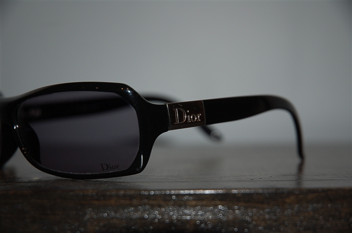 Shiny Black Dior Sunglasses, size O/S
