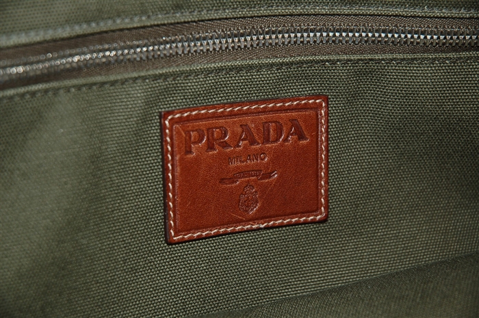 Military Green Prada Tote, size L