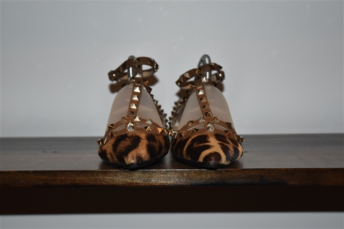 Animal Print Valentino Flats, size 7.5