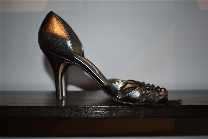 Dark Silver Manolo Blahnik Sandals, size 10.5