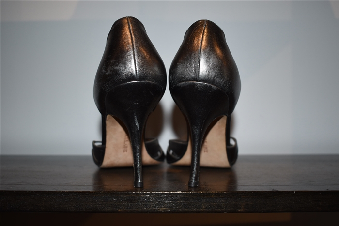 Dark Silver Manolo Blahnik Sandals, size 10.5