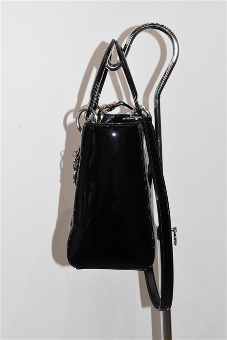 Black Patent Dior Handbag, size M