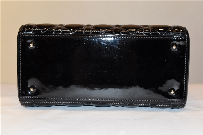 Black Patent Dior Handbag, size M