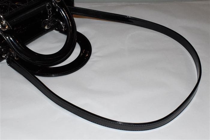 Black Patent Dior Handbag, size M