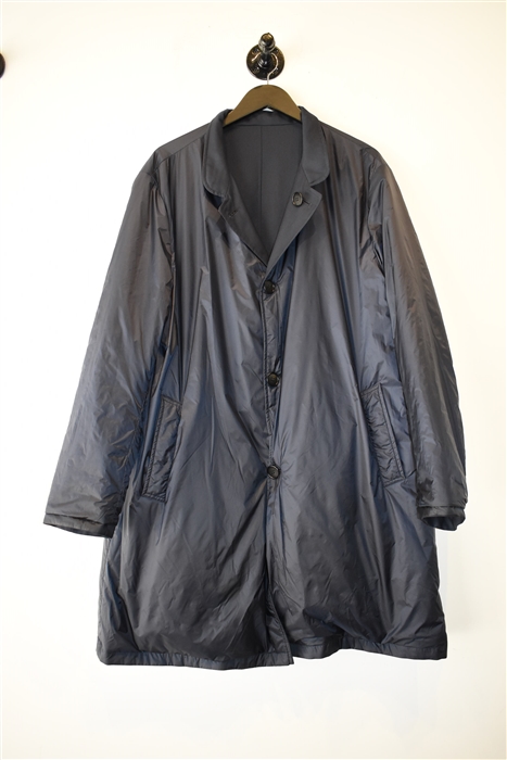 Navy Giorgio Armani Trench Coat, size 2XL