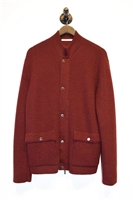 Burgundy Maurizio Baldassari Sweater Jacket, size XL