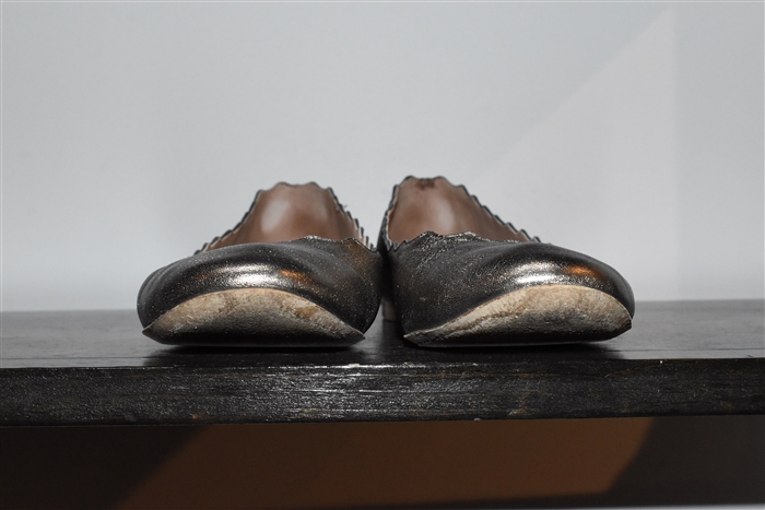 Dark Pewter Chloe Flats, size 8.5
