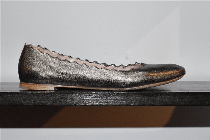Dark Pewter Chloe Flats, size 8.5