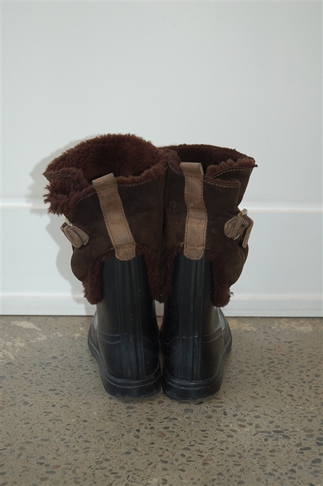 Black & Brown D&G - Dolce & Gabbana Rubber Boots, size 9