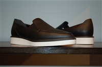 Black Leather Max Mara Slip-On Sneaker, size 6.5