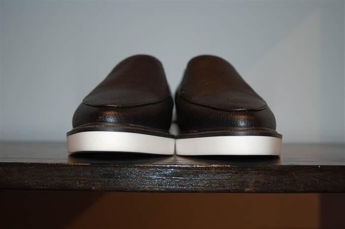 Black Leather Max Mara Slip-On Sneaker, size 6.5