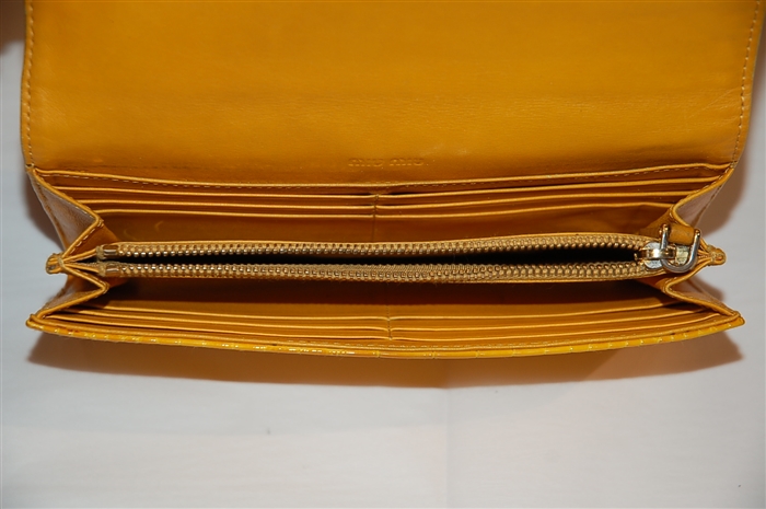 Marigold Miu Miu Long Wallet, size O/S