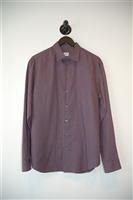 Plum Armani Collezioni Button Shirt, size L