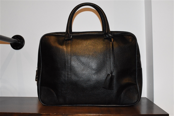 Black Leather Black Fleece - Brooks Brothers Briefcase, size L