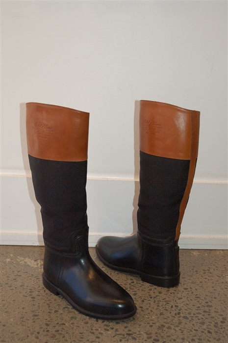 Black & Brown Ralph Lauren - Purple Label Rubber Boots, size 5.5