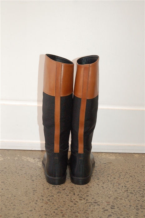 Black & Brown Ralph Lauren - Purple Label Rubber Boots, size 5.5