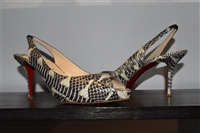 Snakeskin Christian Louboutin Peep-Toe, size 11