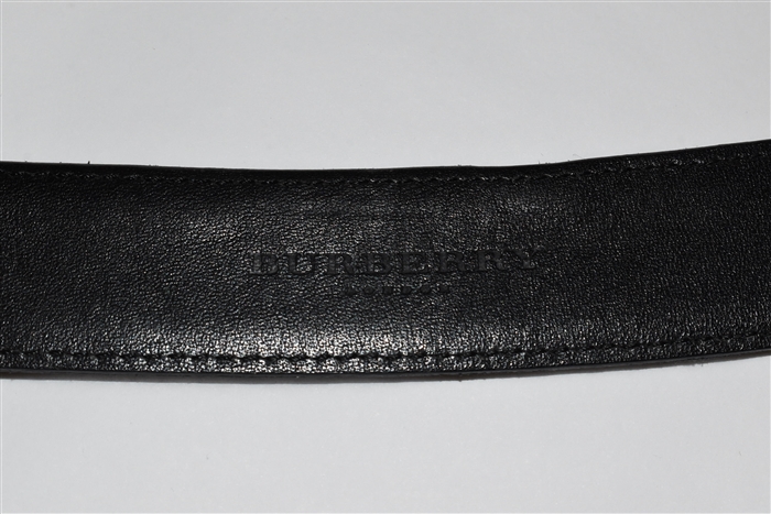 Black Leather Burberry Belt, size M