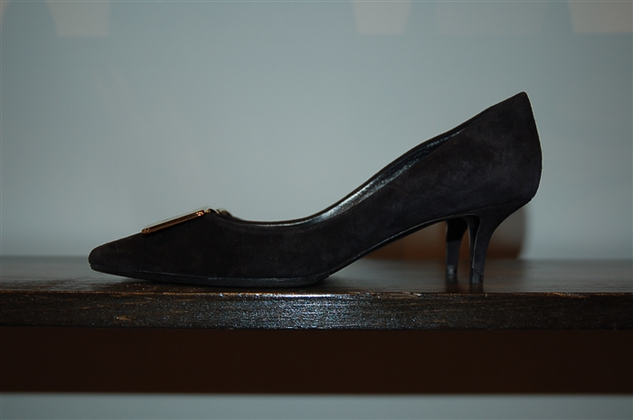 Black Suede Roger Vivier Kitten Heels, size 7